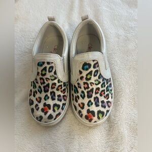 Copcake Colorful Leopard Print Kids Slip-On Shoes